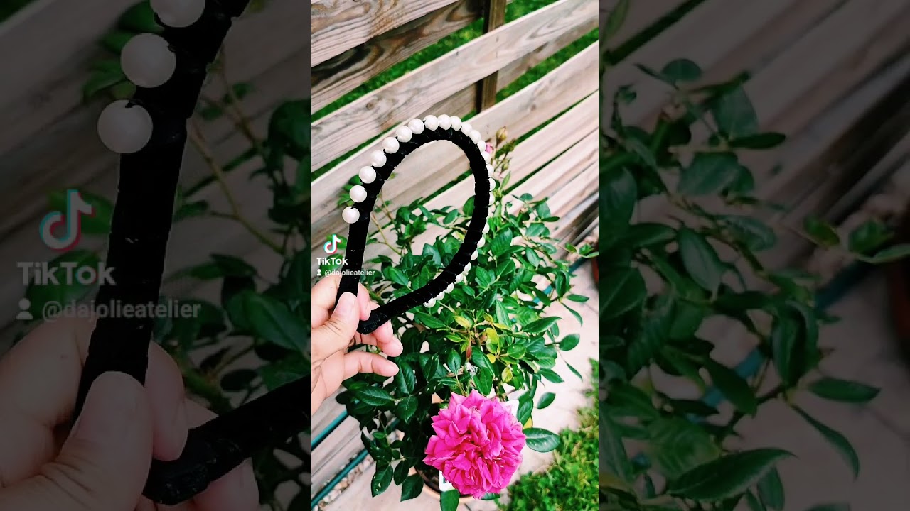 Pearls headband, handmade and made in Switzerland.