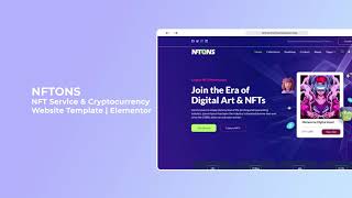 Nftons Nft Service Cryptocurrency Website Template Elementor
