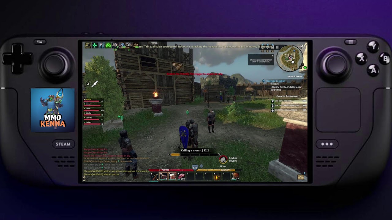 Gloria Victus MMORPG Steam Deck