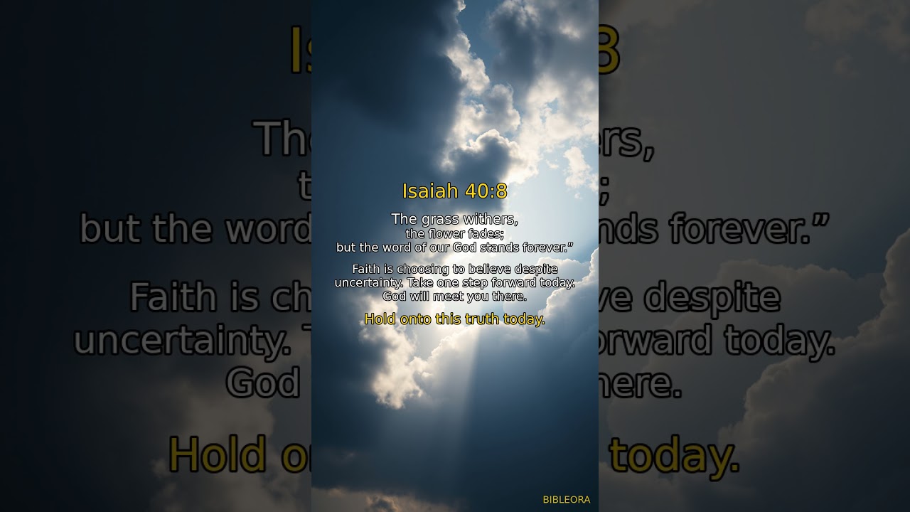🙏 GOD'S WORD: Scripture | Isaiah 40:8 #shorts