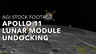 Stock footage: Apollo 11 LM undocking