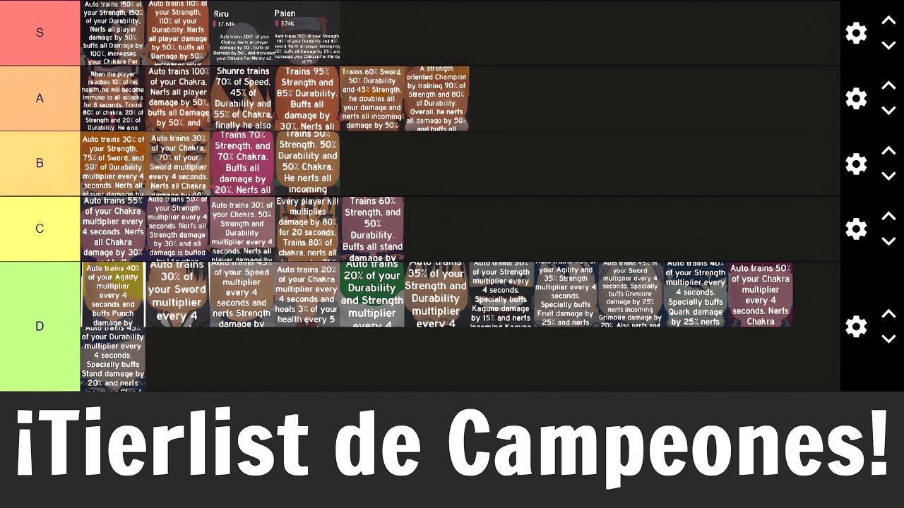 ¡Qué campeones conseguir!︱Anime Fighting Simulator:Endless - Champion Tierlist