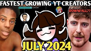 Details Jaiden Animations, CarryMinati, IShowSpeed & MORE!!! | Fastest Growing YouTube Creators July 2024 Update
