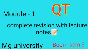 QT/ sem 3 /mg university /mod 1/ virtual teaching