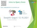 Intro to Query Store by Deepthi Goguri