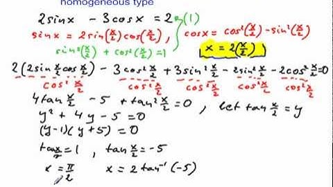 How to Solve a Trigonometric Equation Half Angle Homogeneous type