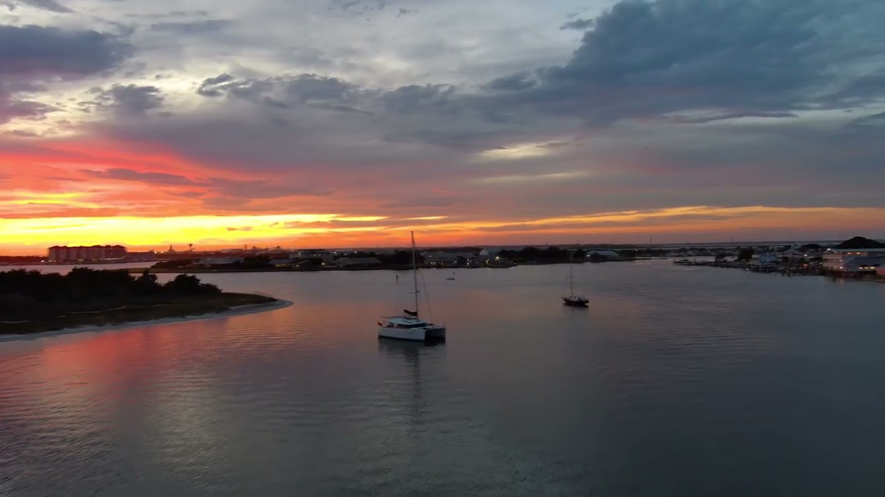 Beaufort waterfront spectacular sunset 09 22 25