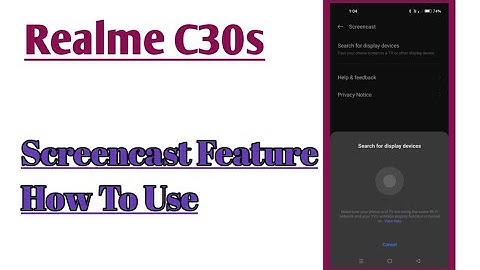Realme C30s || Screencast Feature How To Use || How To Use Mobile Screen On LED