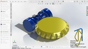Double Enveloping Worm Globoid Worm Gear in SolidWorks Черв