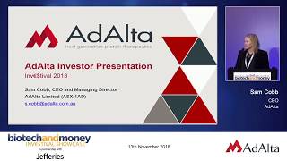 AdAlta (ASX:1AD) CEO Sam Cobb - Investival Showcase 2018