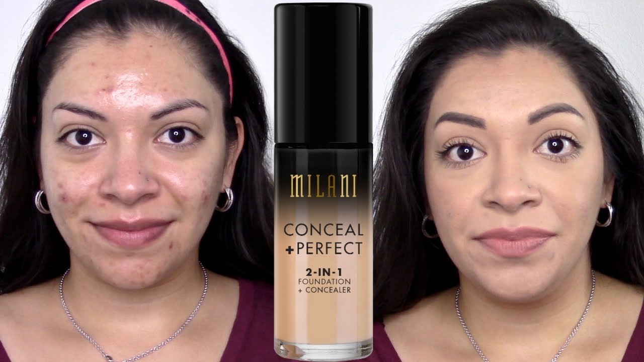 Review + Demo Milani Conceal Perfect Foundation Oily Acne Prone