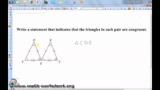 Geometry - Congruent Triangles - Triangles and Congruence - Hard