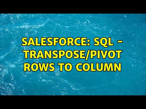 Salesforce: SQL -