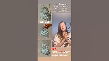 Crystal Purse Kylie Mini. For orders & Tutorials  links in profile. #crystalbag #crystalpurse #beada