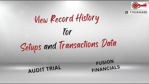 View Record History in EBS R12 Financials #o3technologies #interview Questions