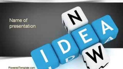 New Idea Crossword PowerPoint Template by PoweredTemplate.com