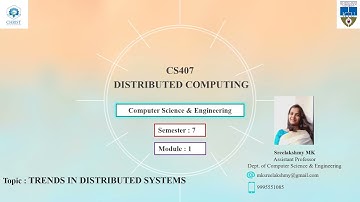 KTU CS407 Distributed Computing MODULE 1 Trends in Distributed Computing