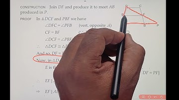 E and F  the midpoints of the nonparallel sides AD and BC of a trapezium ABCD. show that EF|| AB