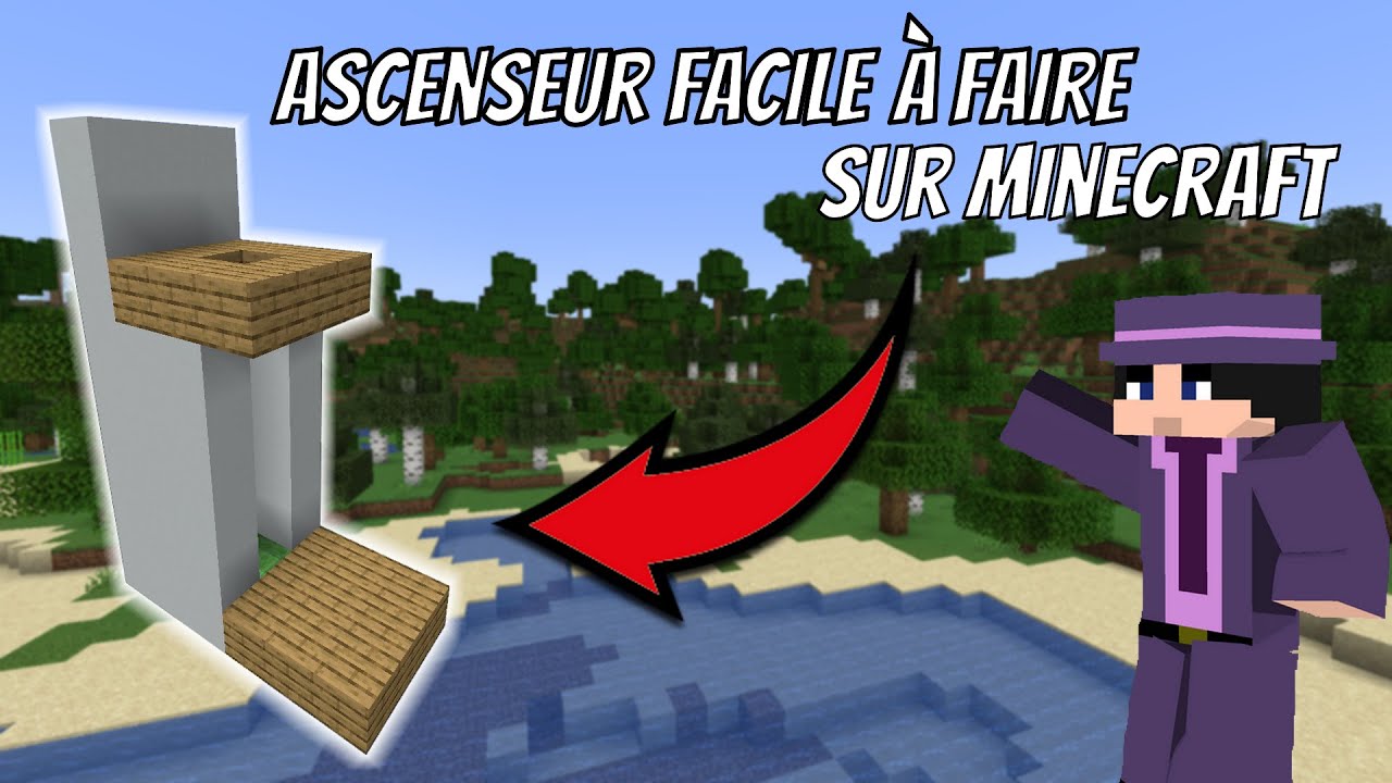 Comment faire un ascenseur facile à faire sur Minecraft - YouTube