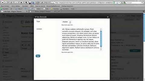 Wordpress Shortcodes Elegant Themes boxes