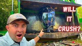 I Crushed a Car STANDING on One End!