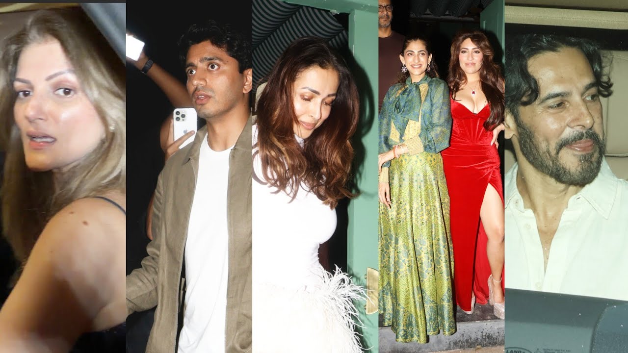 Kubra Sait Dino morea Nandita Mahtani Malaika Arora Harsh MehtaAt Sweeney Restaurant in Bandra 