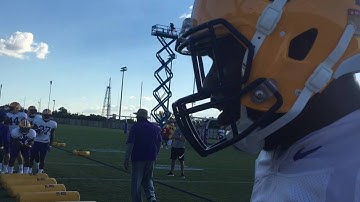 Leonard Fournette leads LSU running backs drill