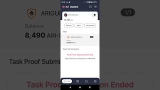 Ari Wallet task proof submission end Listing soon#airdrop#crypto #ariwalletairdrop#ariwallet.