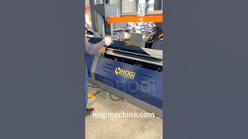 Hogi Full servo 4-roller plate rolling machine,rolls thin plates,automatic push#machine #roller #cnc