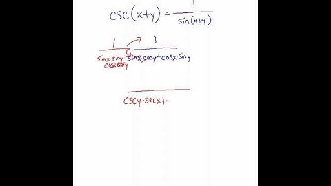 A Sum (and Difference) Identity for Cosecant #trigonometricidentities