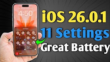iOS 26.0.1 - Settings to Improve Battery Life | iOS 26.1