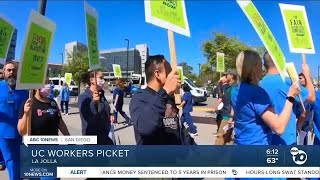 UC San Diego workers picket