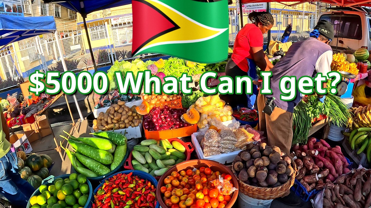What I Got For $5000 in Market in GUYANA - La Penitence market