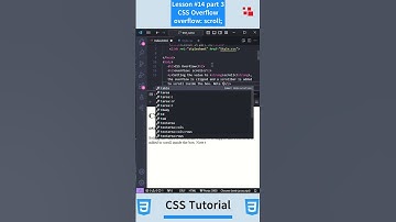 CSS Tutorial - Lesson #14 part 3: CSS Overflow - overflow: scroll;  #css #csstutorial #html #js