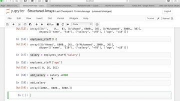 22  Data Science NumPy Structured Array