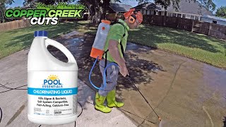 Everything I've learned using bleach for pressure washing (chlorinating liquid)
