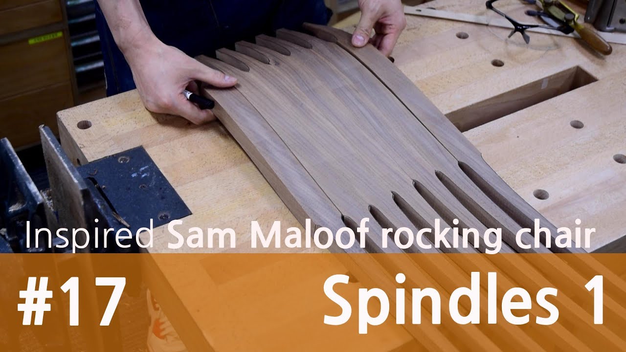 말루프 흔들의자 만들기 17. 등살(1) / Inspired Maloof rocking chair 17.Spindles(1)