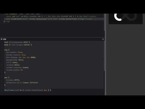 SVG ∞ loader (no JS, cross-browser, minimal code)