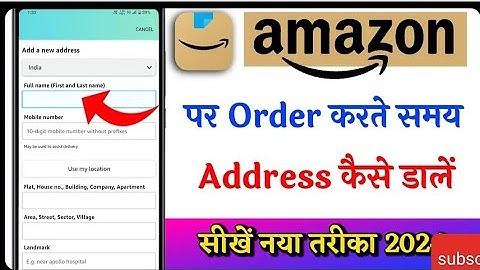 amazon par address kaise dale | amazon par order karne par address kaise bhare | how to add address