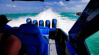 Adrenaline Reaper 47 Destroys Jupiter Inlet ! Sea Trial ! (Big Waves)