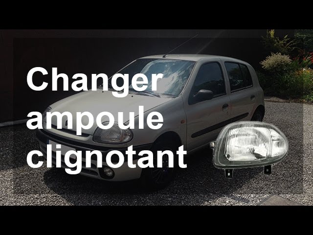 Remplacer l'ampoule du clignotant d'un phare avant - Renault Clio 2 -  YouTube