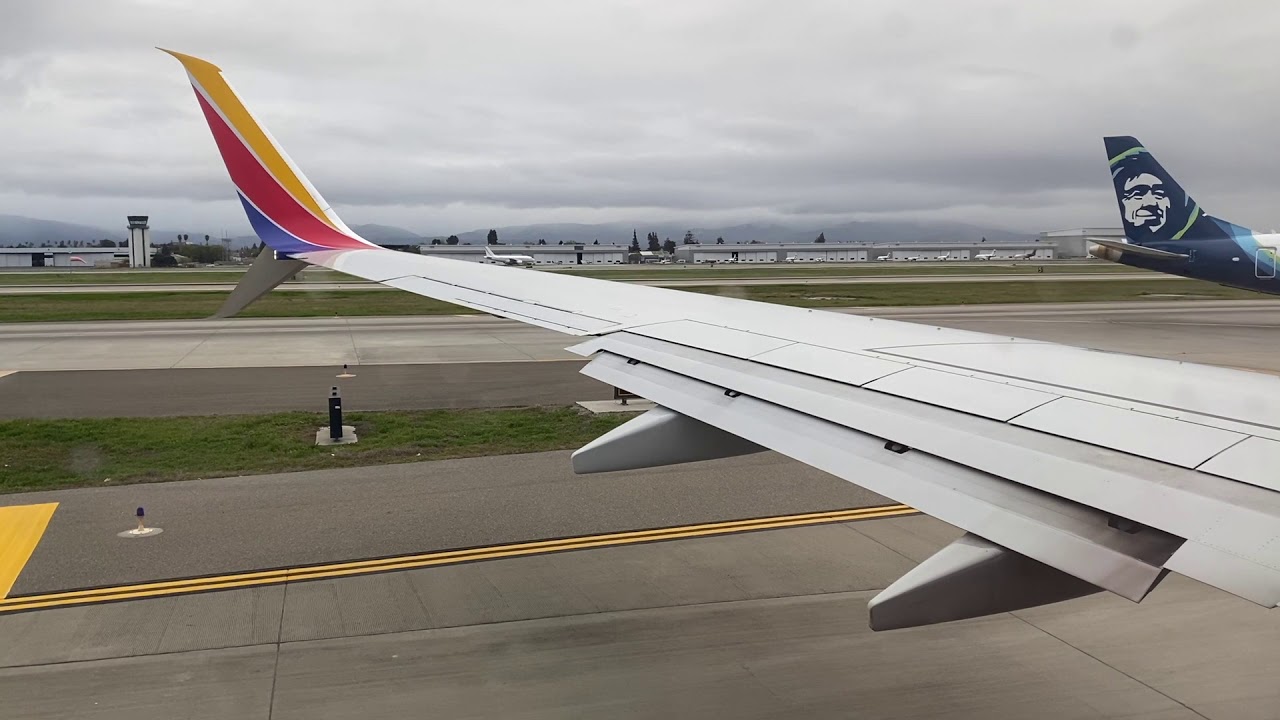 Southwest Airlines 737-800 Takeoff from San Jose (SJC)