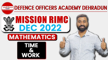 TIME & WORK | MISSION RIMC DEC 2022 | LIVE🔴| FOR ALL DEFENCE  ASPIRANTS #RIMC #DOA #BETHENEXT
