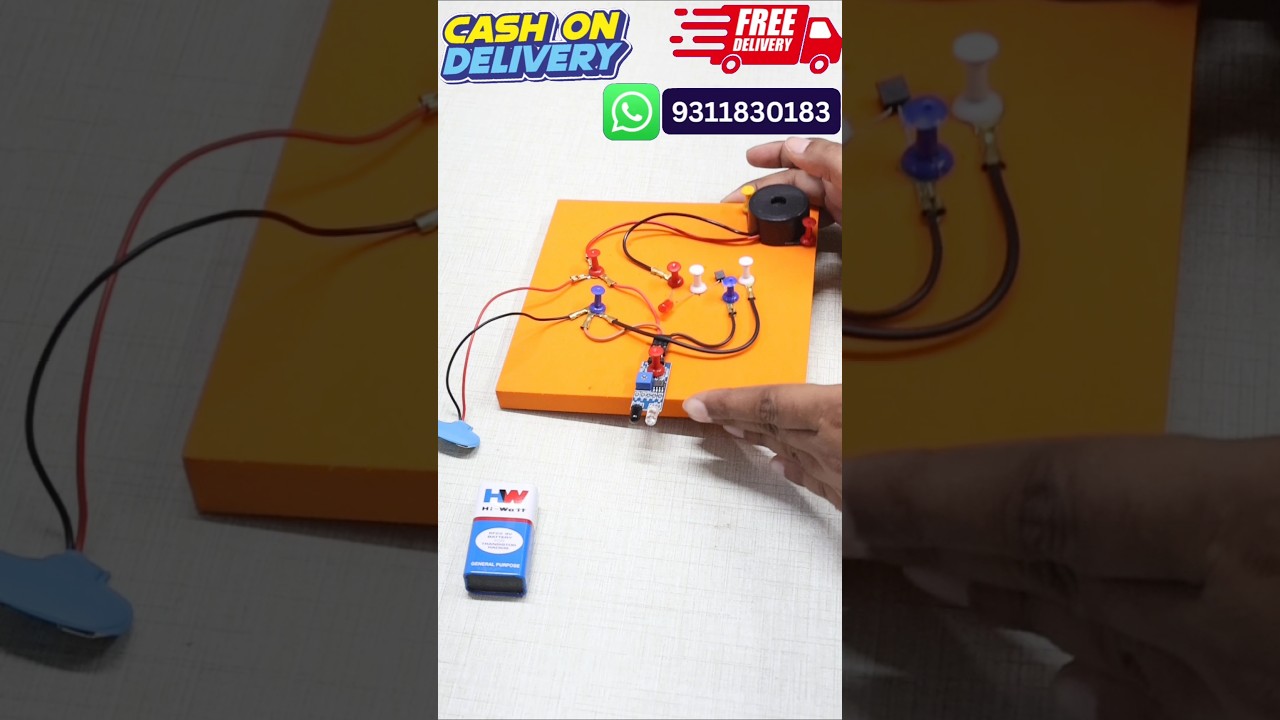 DIY Intruder Alarm Foam Kit Working Model For Students Class 9-12 #shortsviral #youtube #shorts