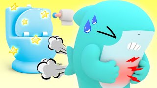 BABY SHARK learns to use the POTTY! - Songs for Kids | Potty training for Kids | Shark Academy