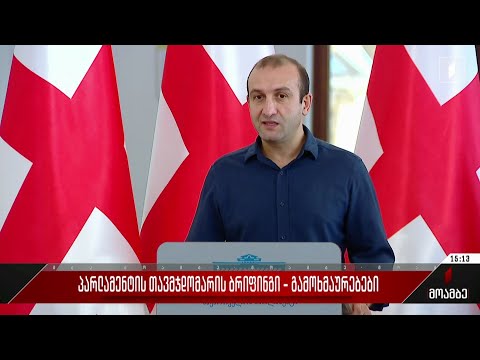 პარლამენტის თავმჯდომარის ბრიფინგი - გამოხმაურებები პოლიტიკურ სპექტრში