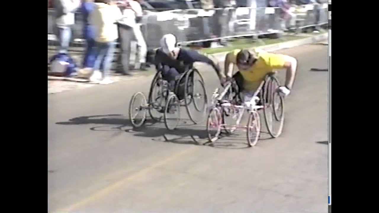 1987 Crescent City Classic wheelchair division & 1987 Boston Marathon