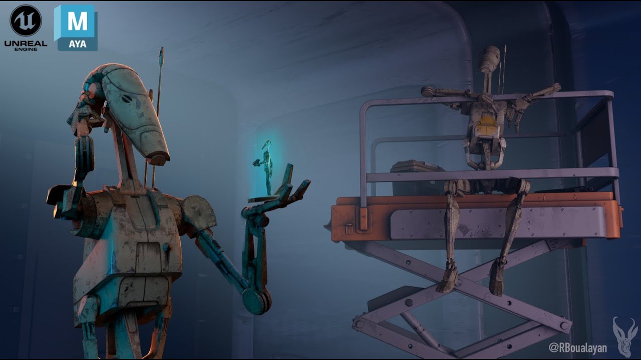 B-1 Droid Maya Rig (Game Ready)