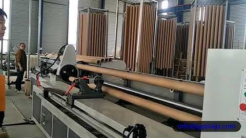 Automatic 3 shafts paper core tube cutting machine with auto core loader
