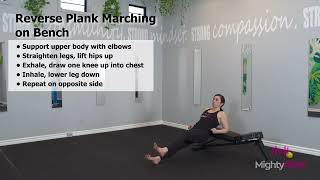 REVERSE PLANK MARCHING ON BENCH